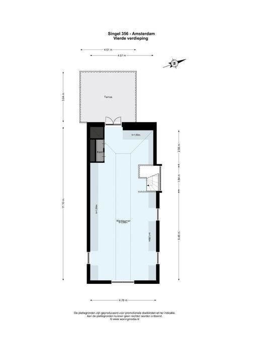 Singel 356 A, Amsterdam plattegrond-