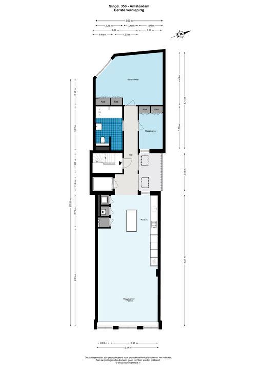 Singel 356 B, Amsterdam plattegrond-