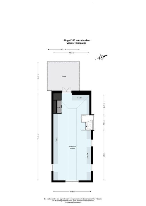 Singel 356 C, Amsterdam plattegrond-