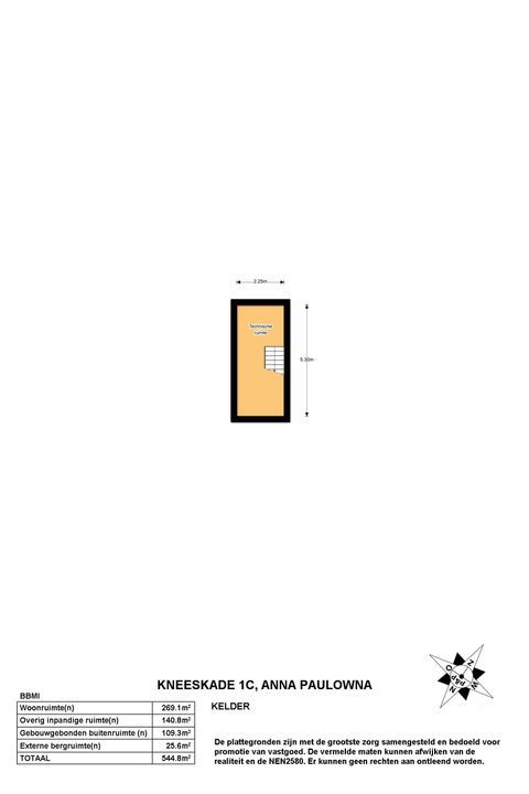 Kneeskade 1 C, Anna Paulowna plattegrond-