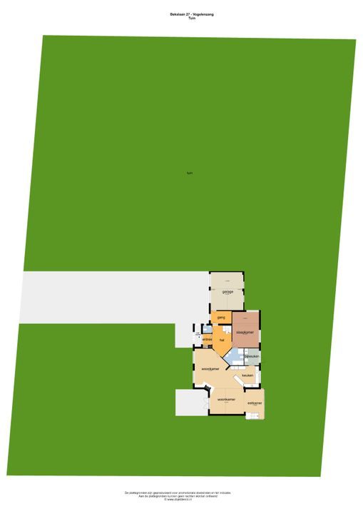 Bekslaan 27, Vogelenzang plattegrond-