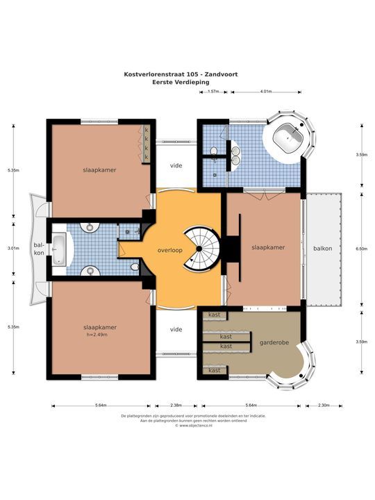 Kostverlorenstraat 105, Zandvoort plattegrond-