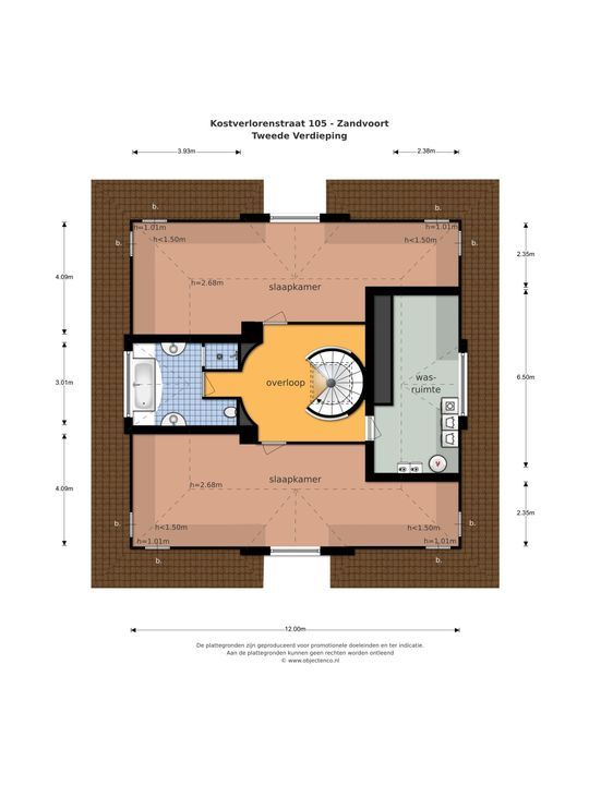 Kostverlorenstraat 105, Zandvoort plattegrond-