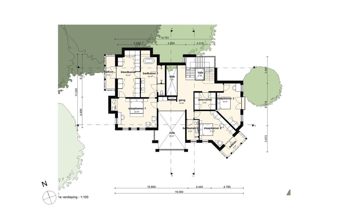 Van Vollenhovenlaan 1, Aerdenhout plattegrond-