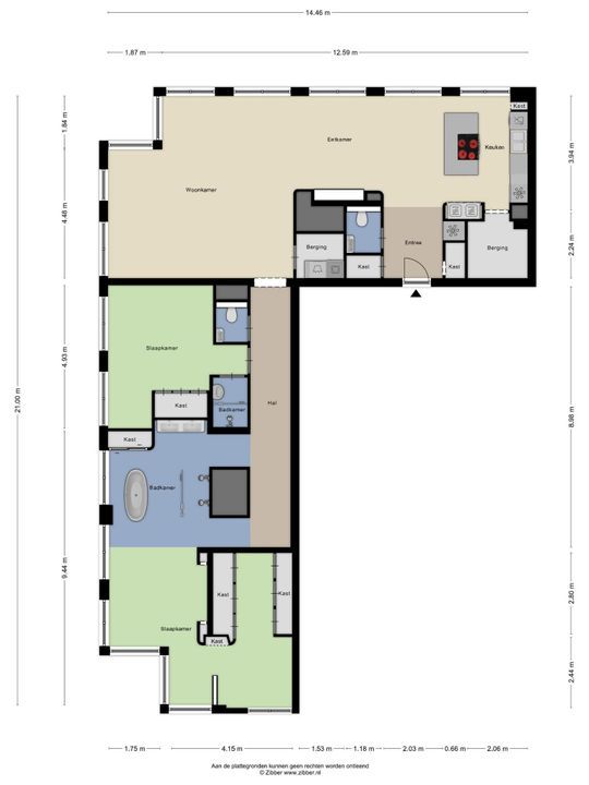 Mooienhof 181, Enschede plattegrond-