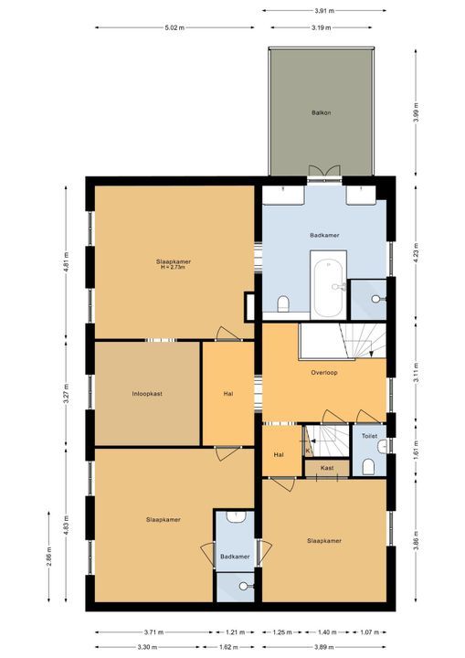 Dorpsstraat 74, Rheden plattegrond-