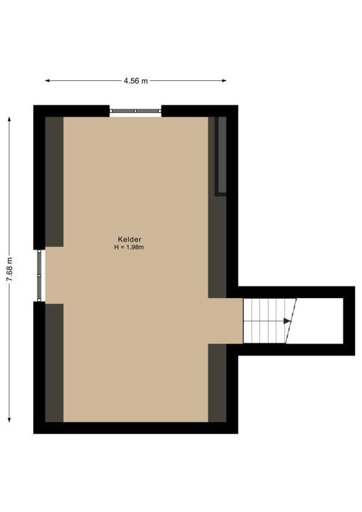 Dorpsstraat 74, Rheden plattegrond-