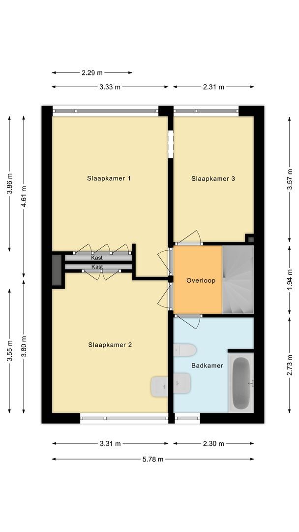 De Hooghkamer 11, Voorschoten plattegrond-1