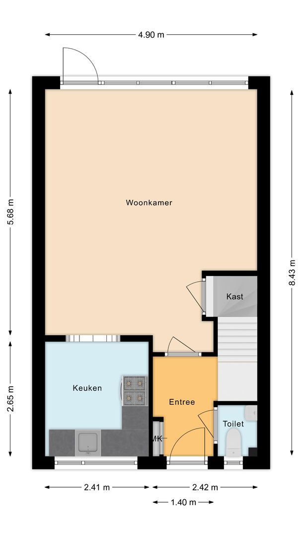 Jan Paetsplein 12, Leiden plattegrond-0