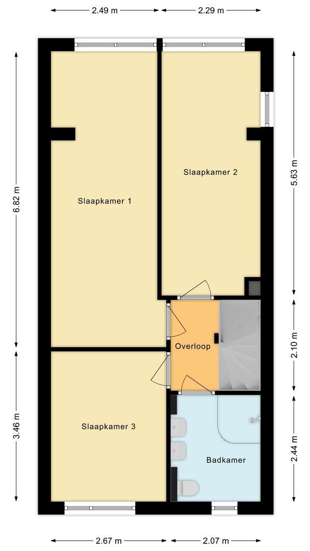 Benvenutolaan 3, Voorschoten plattegrond-2