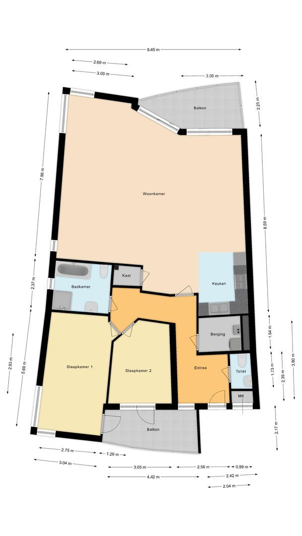 Professor Boerhaaveweg 69, Voorschoten plattegrond-0