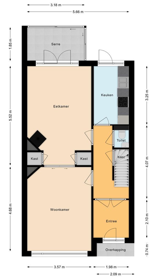 Leidseweg 188, Voorschoten plattegrond-0