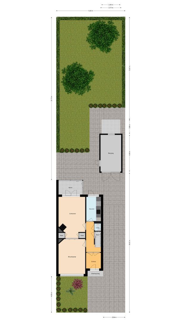 Leidseweg 188, Voorschoten plattegrond-2