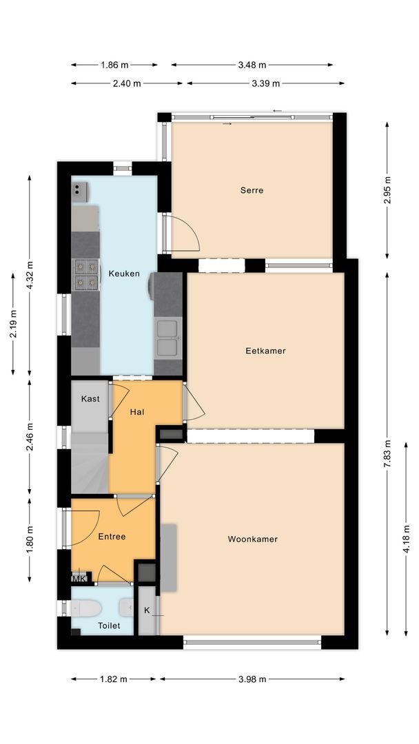 Vondelstraat 1, Voorschoten plattegrond-0