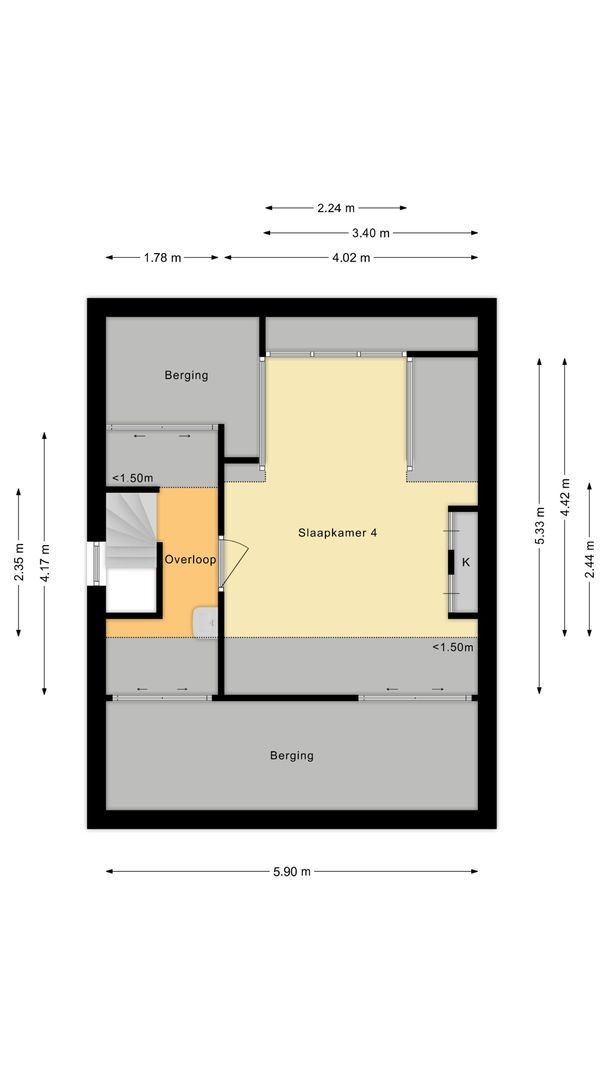 Vondelstraat 1, Voorschoten plattegrond-3