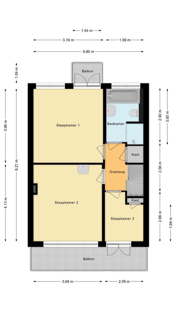 Schoolstraat 22, Voorschoten plattegrond-1