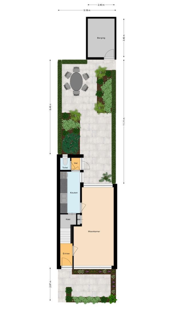 Oranjeboomstraat 6, Voorschoten plattegrond-0