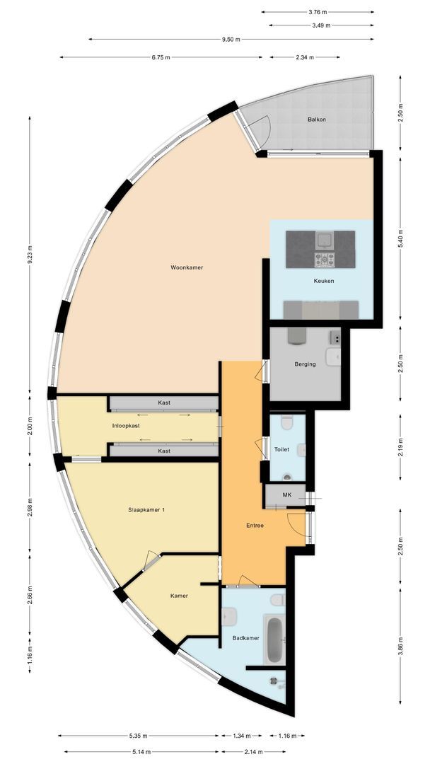 Delftse Jaagpad 38, Leiden plattegrond-0