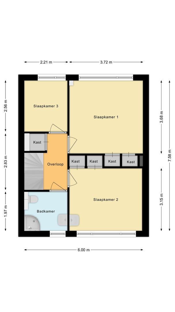 Callenburghplantsoen 15, Voorschoten plattegrond-1