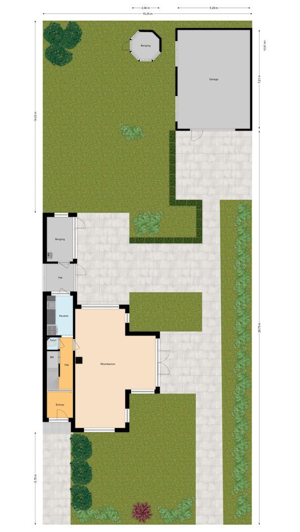 Papelaan-West 224, Voorschoten plattegrond-2