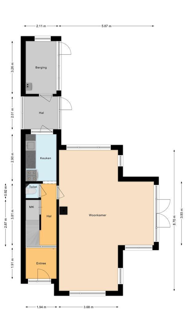 Papelaan-West 224, Voorschoten plattegrond-0