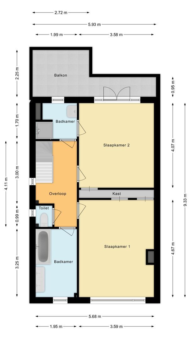 Veurseweg 148, Voorschoten plattegrond-1