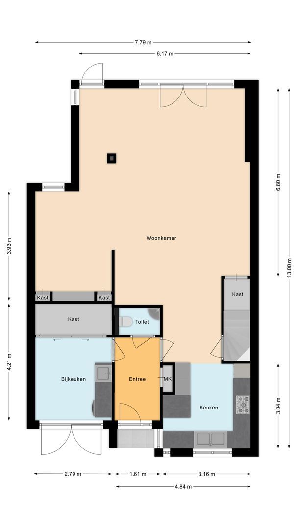 Middelgeestlaan 18, Voorschoten plattegrond-1