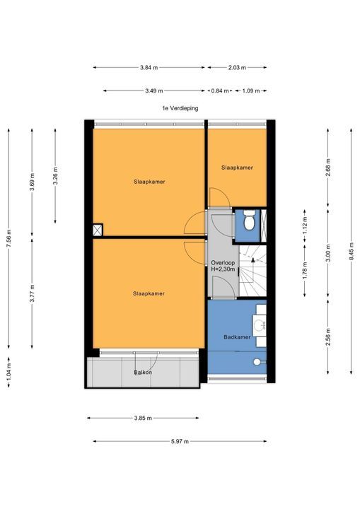 Patrijslaan 12 A, Leidschendam floorplan-1