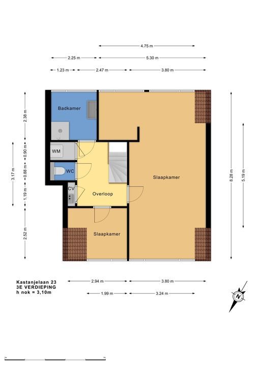 Kastanjelaan 23, Rijswijk floorplan-1