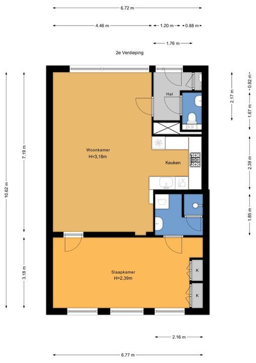van Sevenbergestraat 43 F, Voorburg floorplan-0
