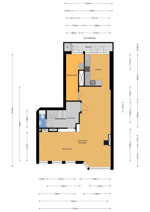 Koningin Wilhelminalaan 401 A, Voorburg floorplan-1