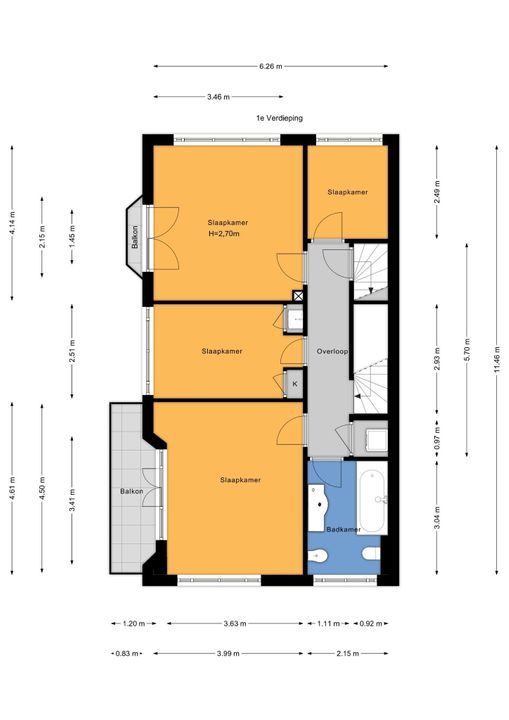 Parkweg 170, Voorburg floorplan-1