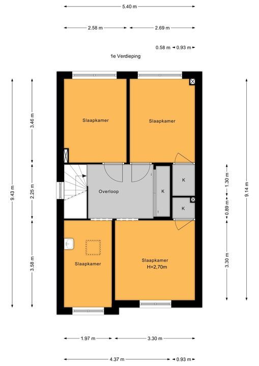 Oranjelust 60, Voorburg floorplan-1