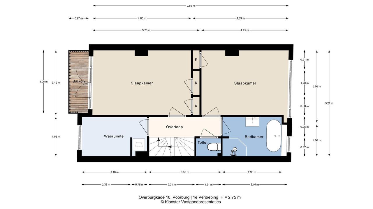 Overburgkade 10, Voorburg floorplan-1