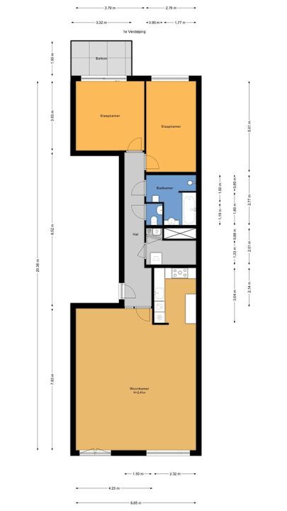 Spinozalaan 37 B, Voorburg floorplan-0