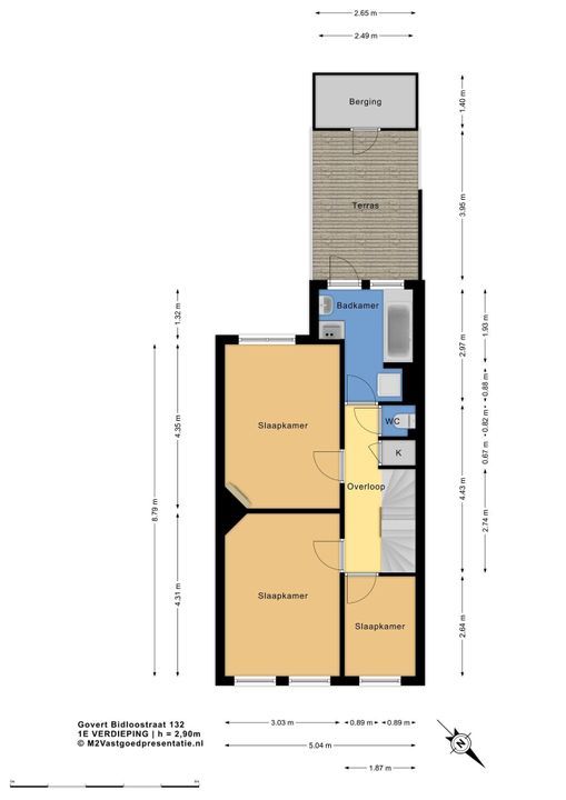 Govert Bidloostraat 132, Den Haag floorplan-1