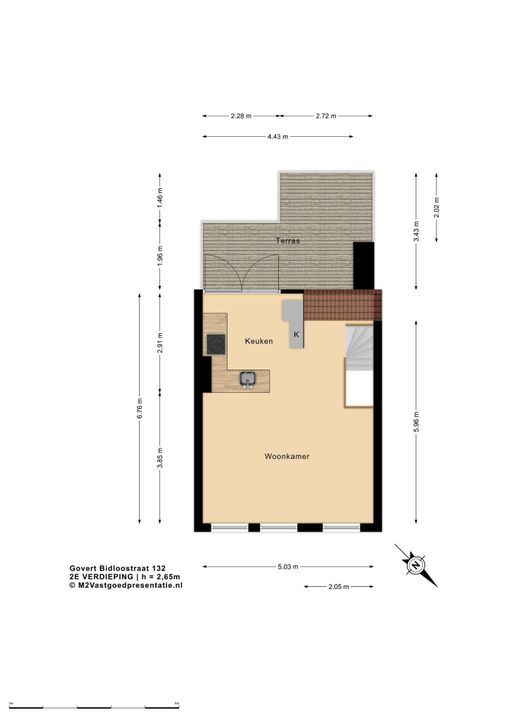 Govert Bidloostraat 132, Den Haag floorplan-2