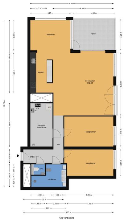 Verhulstplein 13 F, Den Haag floorplan-0