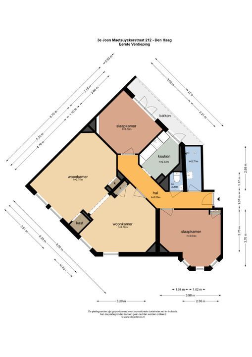 3e Joan Maetsuyckerstraat 212, Den Haag floorplan-0