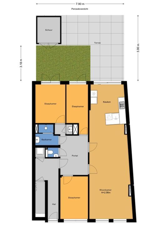 Weimarstraat 399, Den Haag floorplan-1