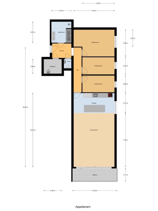 Bezuidenhoutseweg 65 120, Den Haag floorplan-0