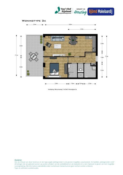 Bouwnummer 8 ong, Delft plattegrond-0