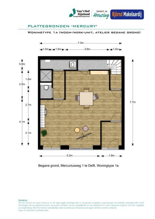 Bouwnummer 5 ong, Delft plattegrond-0