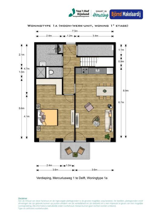 Bouwnummer 5 ong, Delft plattegrond-1