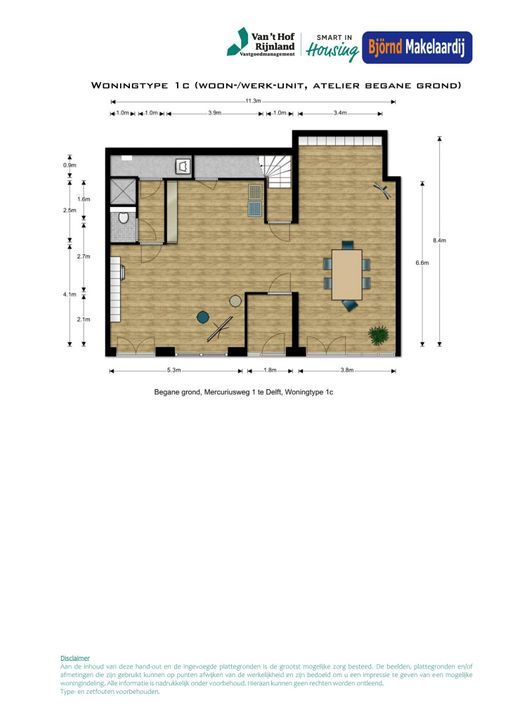 Bouwnummer 3 ong, Delft plattegrond-0