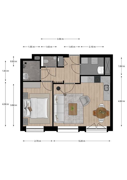 Houttuinen 8 ong, Delft plattegrond-0