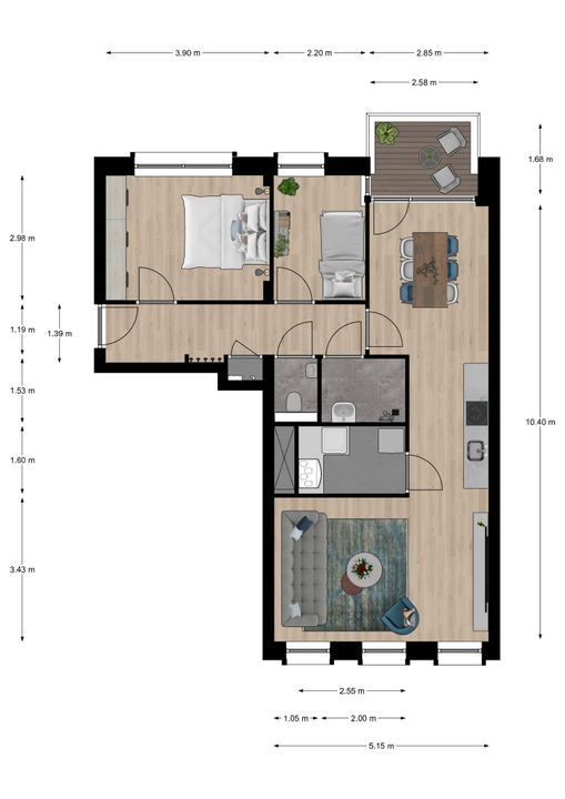 Houttuinen 46 ong, Delft plattegrond-0