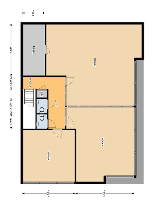 Rotterdamseweg 386 B18, Delft plattegrond-1