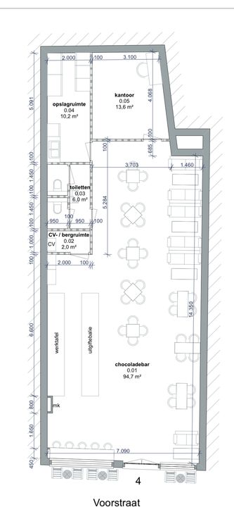 Voorstraat 4, Delft plattegrond-0