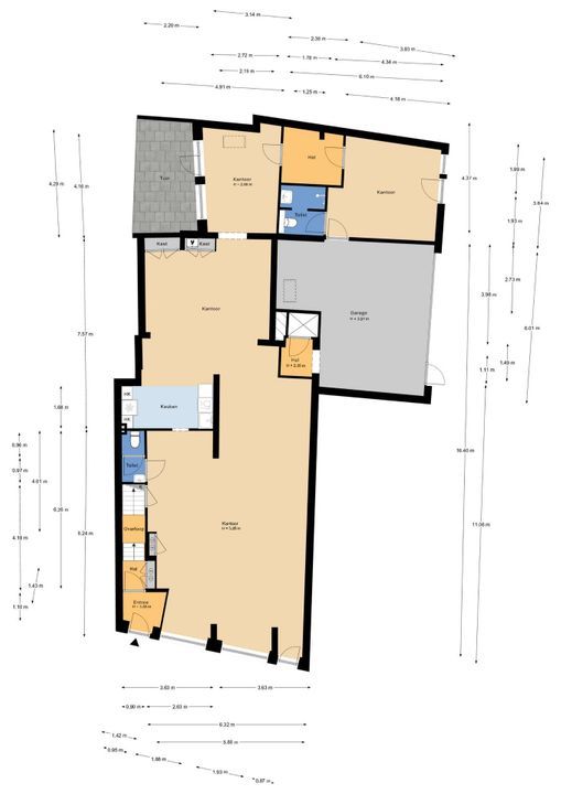 Brabantse Turfmarkt 46, Delft plattegrond-0